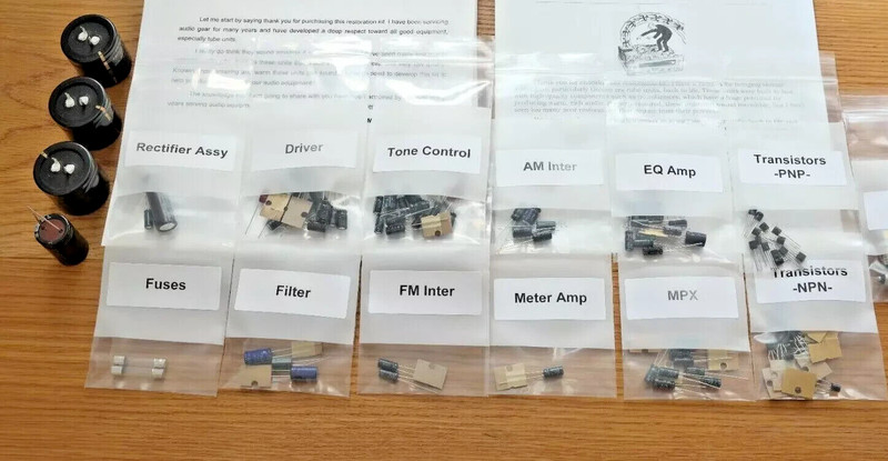 Sansui 800 rebuild restoration Capacitor Kit fix repair instructions capacitor