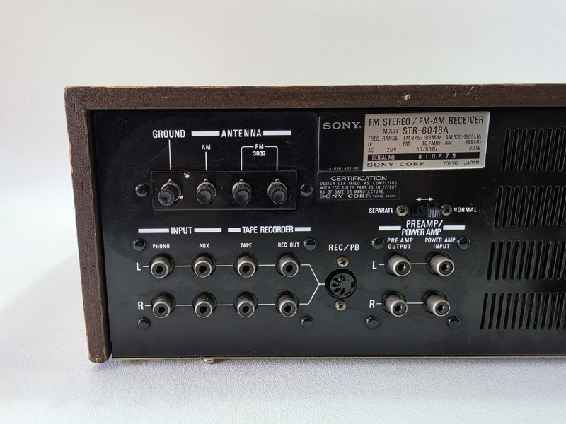 SONY STR-6046A 1970s FM/AM Stereo Receiver (FOR PARTS!!!)READ DESCRIPTION!!! gallery