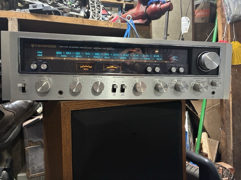 Vintage Kenwood KR-6600 56W AM/FM Stereo Receiver, 1976, Pro. Serviced