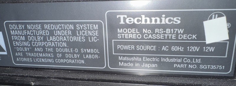 vintage Technics Receiver ST-S78 & Double Cassette Deck RS-B17W Read Description gallery