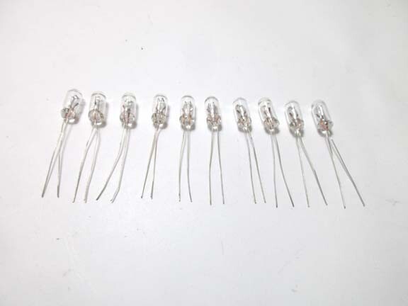 New 10 (ten) 8v 60mA 4mm Grain of Wheat Bulbs with Tracking #.