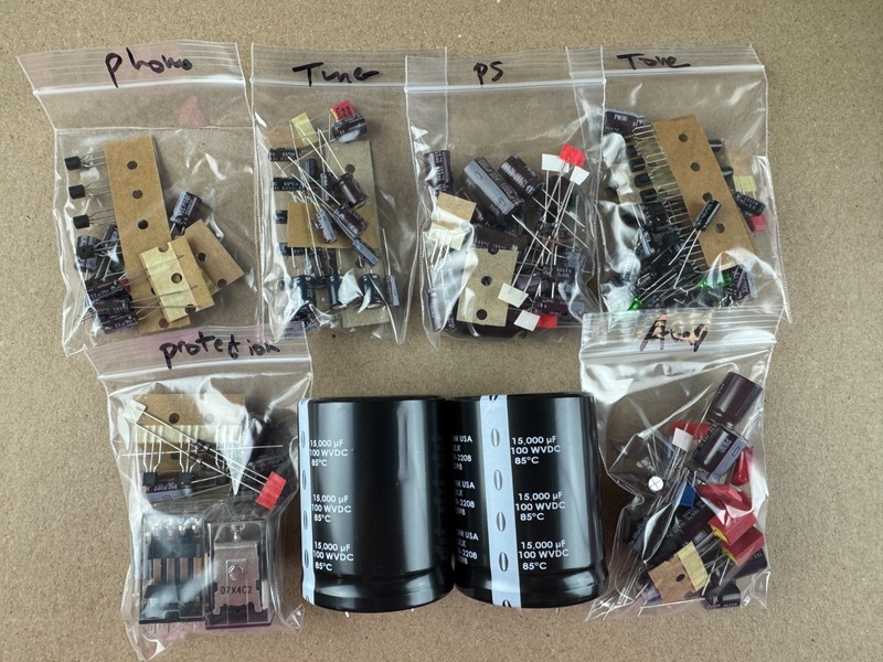 Realistic STA-2100 Complete Rebuild Kit High-Quality Receiver Recap Set