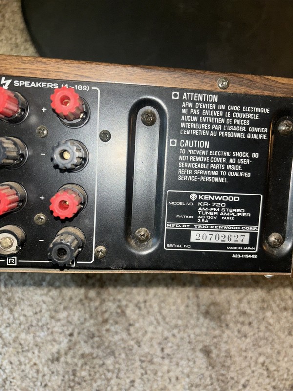 VINTAGE Kenwood KR-720 AM/FM Stereo Tuner Amplifier Receiver Tested gallery