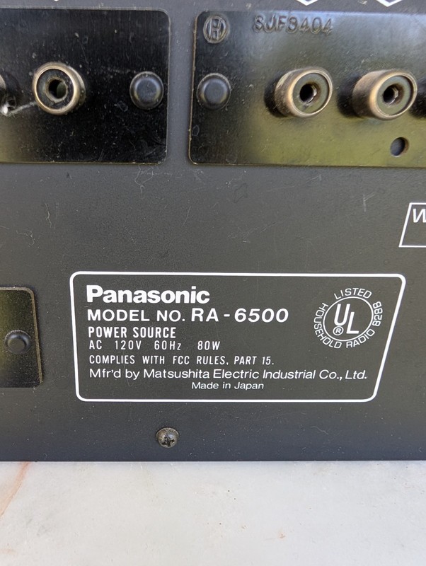 Panasonic RA-6500 Stereo Receiver w/ Auto Stop Cassette Deck Dolby Wood Cabinet gallery