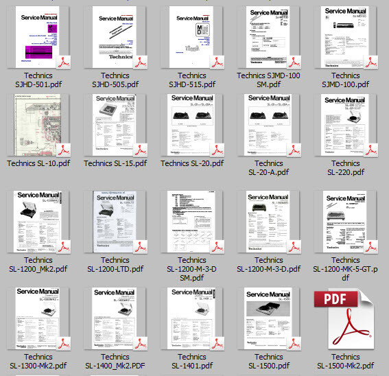 Technics Service Manuals Audio Hifi Repair Technical Schematics 700+ Files DVD gallery