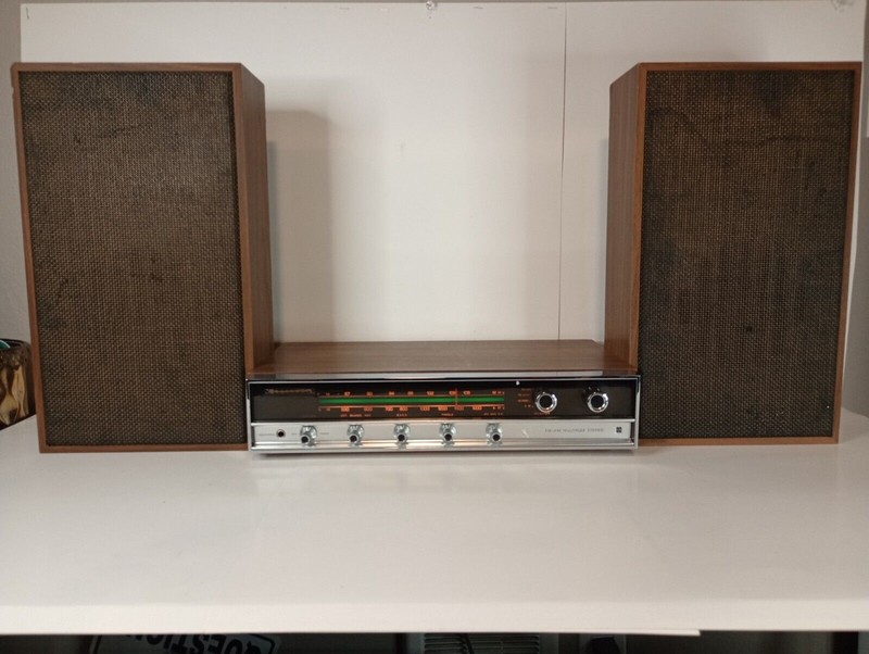 Vintage Panasonic RE-7670D Stereo Receiver With Original Panasonic Speakers Set