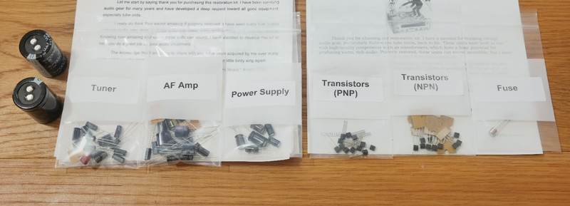 Pioneer SX-434 rebuild restoration recap upgrade kit fix repair filter capacitor