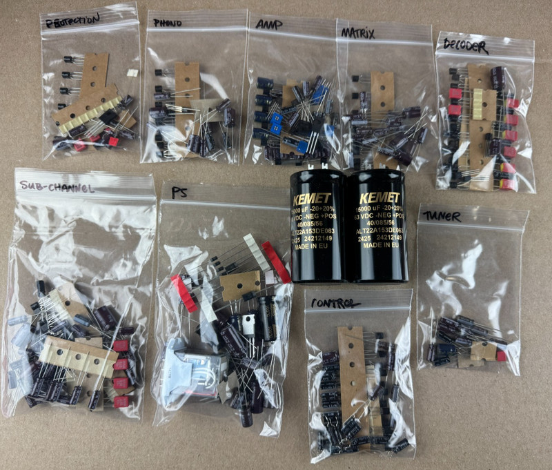 Pioneer QX-747 Complete Rebuild Kit High-Quality Receiver Recap W/ Transistors