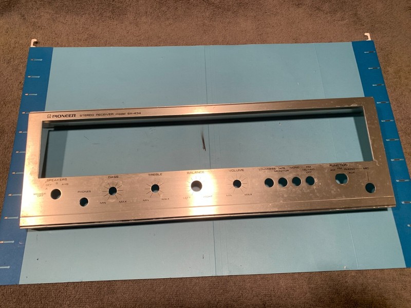 PIONEER SX-434 Stereo Receiver Parting Out Faceplate