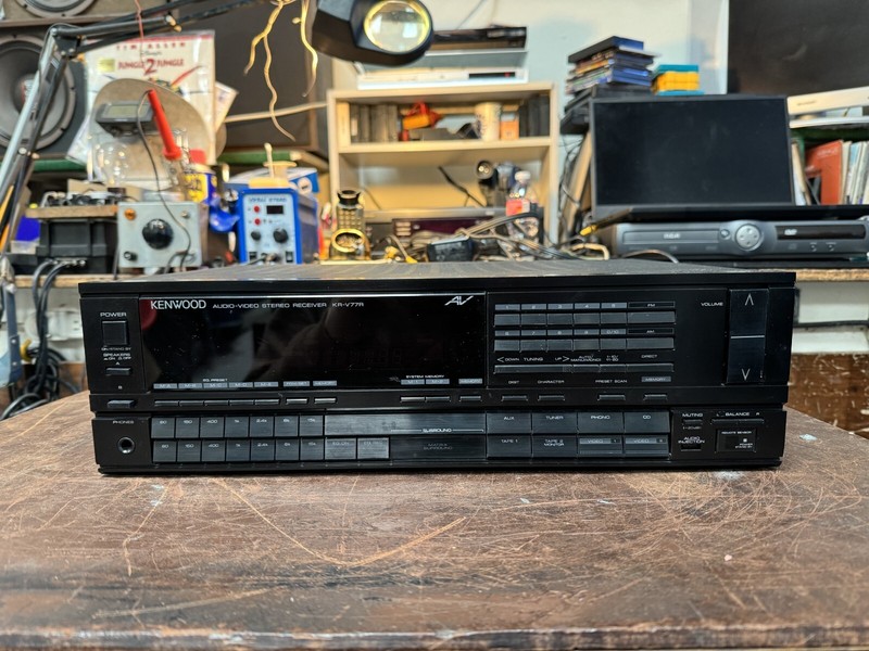 Vintage Kenwood KR-V77R Stereo Receiver WITH REMOTE - WORKING - READ