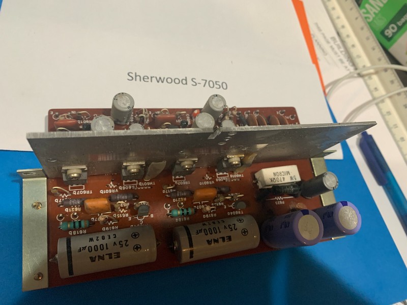 Sherwood S-7050 Vintage Stereo Receiver Parting Out Amp Board and Outputs