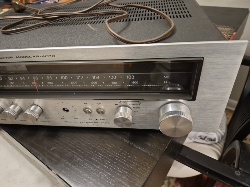 Kenwood KR-4070 AM/FM Stereo Tuner Receiver Volume Knob Missing gallery