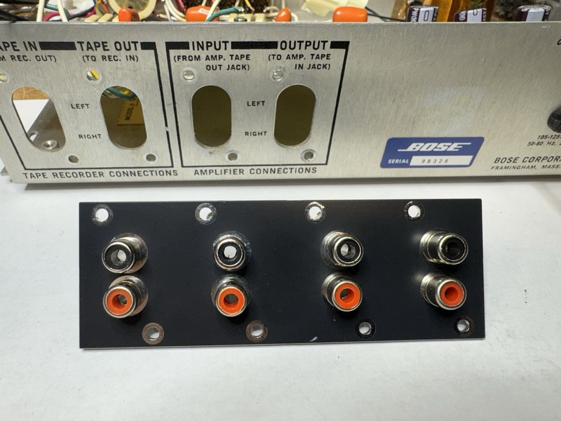 Bose 901 Active Equalizer RCA Jack Panel new. 8 jack panel.