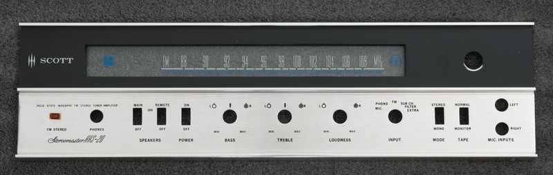 HH Scott HSS-20 Receiver Part : Faceplate / Face Plate
