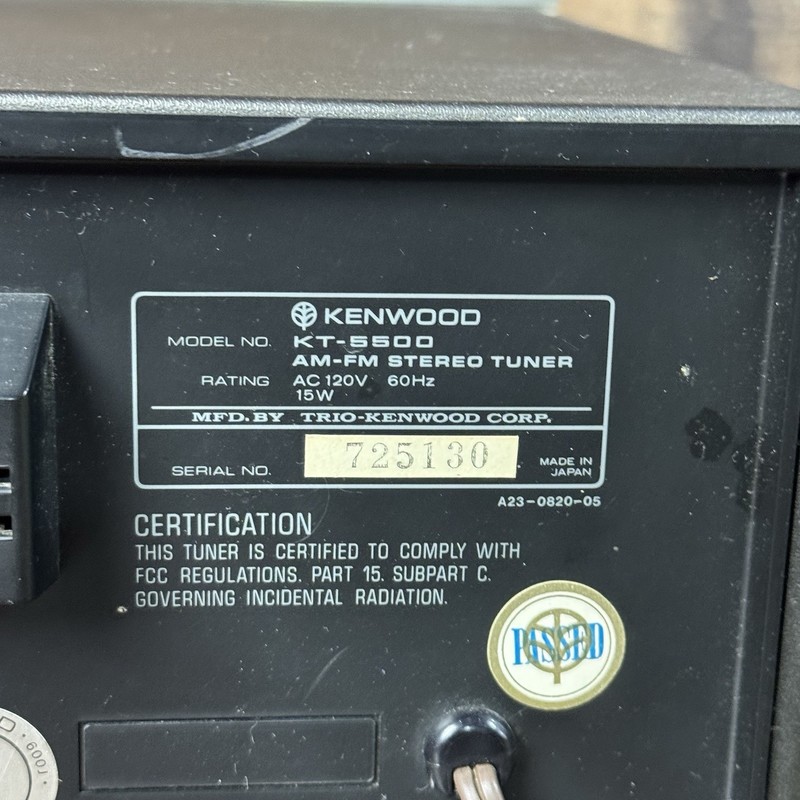 Kenwood KT-5500 Vintage AM/FM Stereo Tuner ( 1977 ) Fully Tested gallery