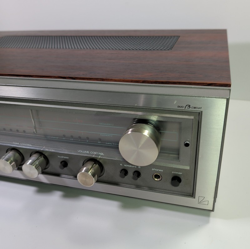 Vintage Luxman R‑3055 Stereo Reciever Rosewood Tuner-Amplifier Acculock Working gallery