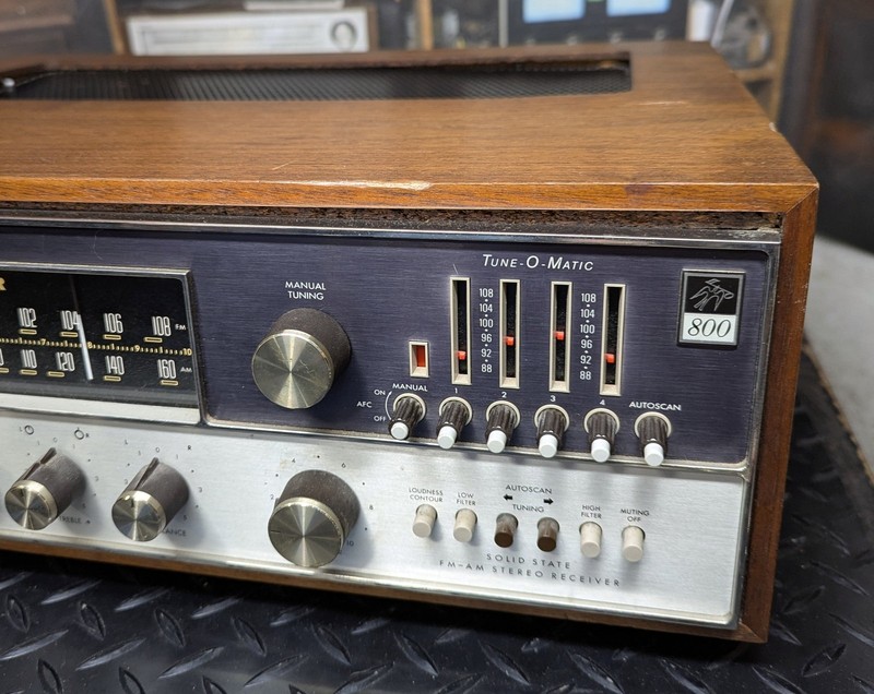 The Fisher 800-T AM/FM Stereo Receiver with wood case gallery