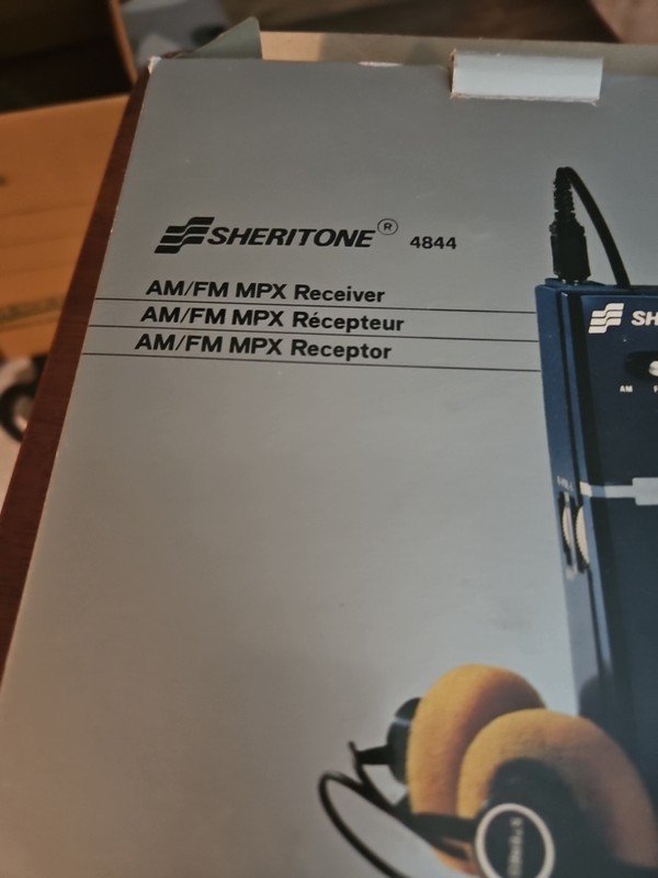 Vintage Sheritone Stereo AM/FM Receiver with Head Phones & Box Tested Works 4844 gallery