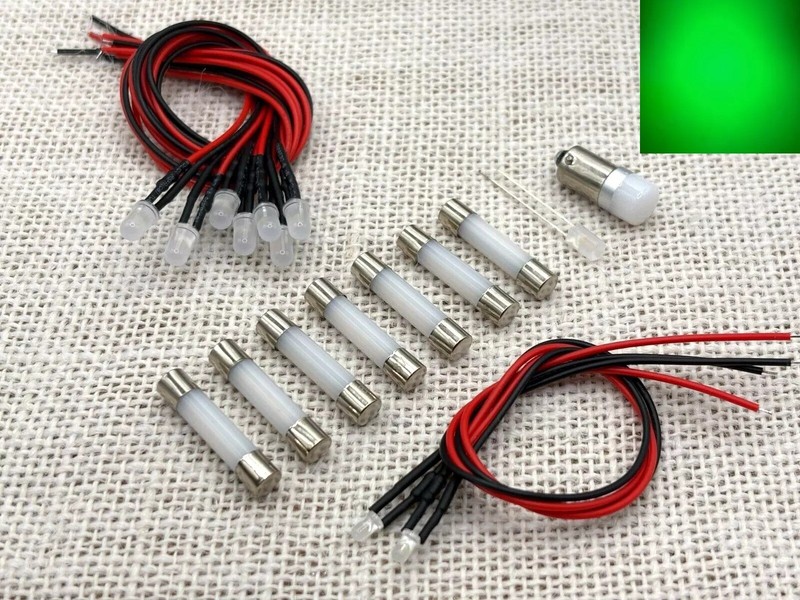 Kenwood KR-6170 replacement upgrade LED lamps bulbs lights kit set GREEN