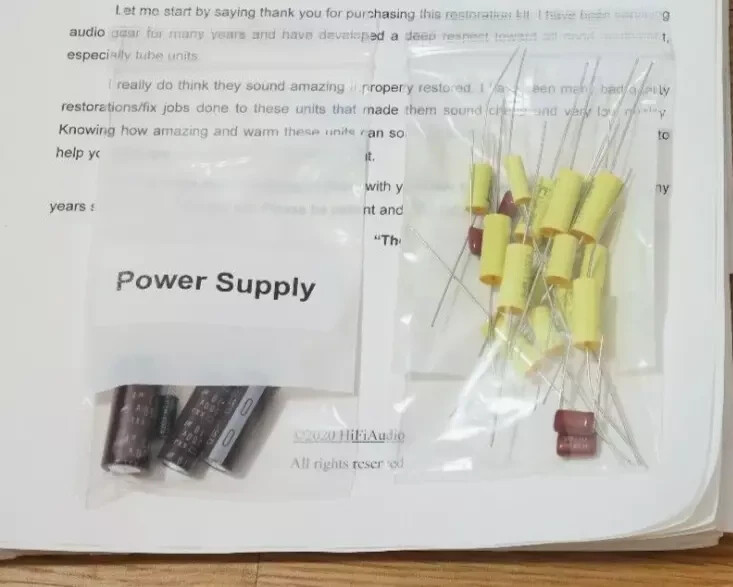 Fisher 400 restoration recap repair upgrade rebuild kit filter capacitor gallery