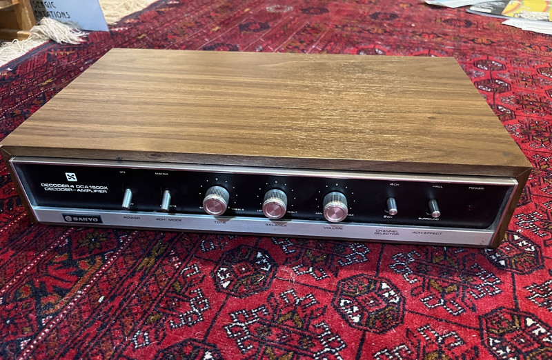 Vintage 1971 Sanyo DCA 1500x Stereo Amp & Quadraphonic Decoder, Sounds Great!